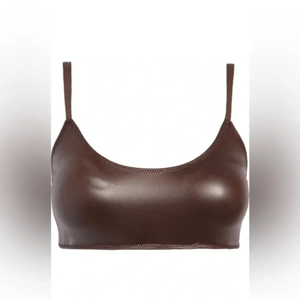 Skims Wet Jersey Scoop Bralette Cocoa Brown 2XL NEW WITH TAGS - Picture 6 of 8